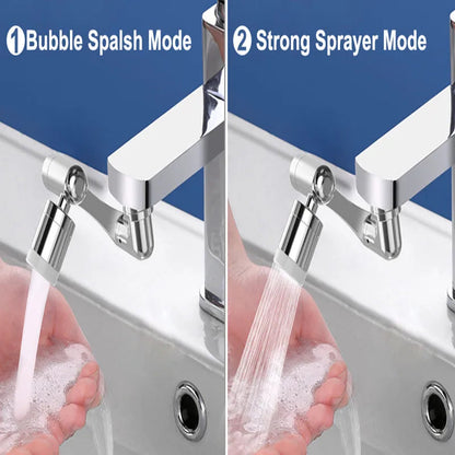 AquaTwist™ 1080° Rotating Faucet Sprayer – Universal Metal Tap Extender with Aerator Nozzle & 22/24mm Adaptor