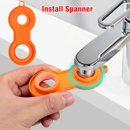 AquaTwist™ 1080° Rotating Faucet Sprayer – Universal Metal Tap Extender with Aerator Nozzle & 22/24mm Adaptor