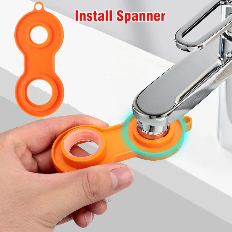 AquaTwist™ 1080° Rotating Faucet Sprayer – Universal Metal Tap Extender with Aerator Nozzle & 22/24mm Adaptor
